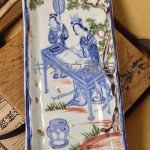 奥田頴川 染付長皿